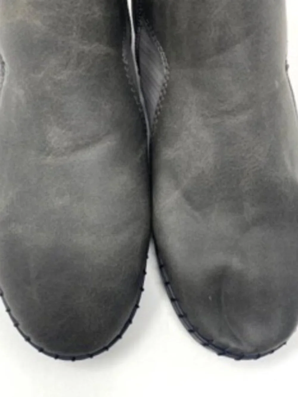 Easy Street Women's Julienne Ankle Bootie Gray/Black Size 6W Wide
